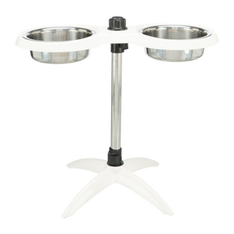 Trixie Βάση Λευκή Υπερυψωμένη με Μεταλλικά Ανοξείδωτα Πιάτα 2x1.6lt/21cm