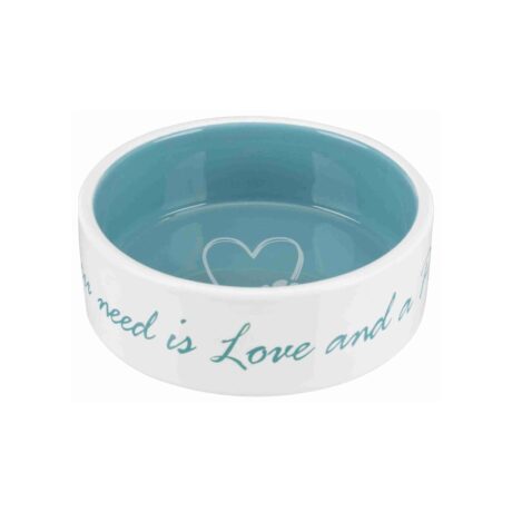 Trixie Pet's Home Πιάτο Κεραμικό Κρεμ/Πετρόλ 1.4lt/20cm