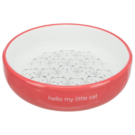 Trixie Πιάτο Κεραμικό για Βραχυκέφαλες Γάτες Κόκκινο 300ml/15cm