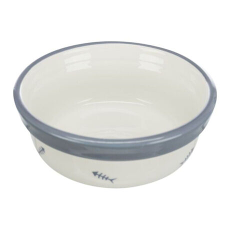 Trixie Κεραμικό Πιάτο Άσπρο/Μπλε 300ml/12cm