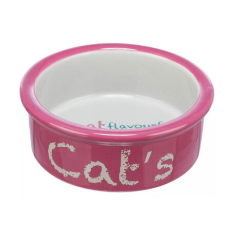 Trixie Κεραμικό Πιάτο Ροζ/Ανοιχτό Γκρι 300ml/12cm