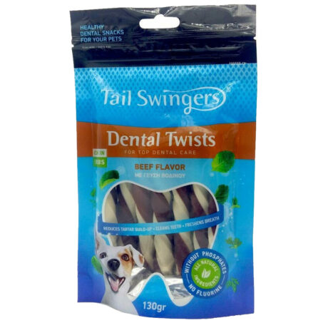 Tail Swingers Dental Twists Οδοντικό Snack Μοσχάρι 130gr