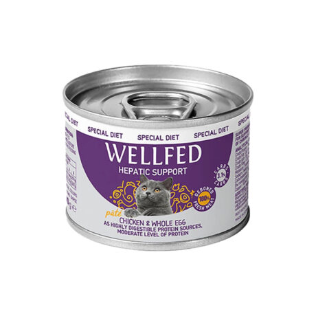 Wellfed Hepatic Support Κονσέρβα για Γάτες με Κοτόπουλο & Αυγό 200gr
