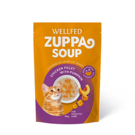 Wellfed Zuppa Soup Chicken & Pumpkin Φακελάκι Γάτας Σούπα με Κοτόπουλο & Κολοκύθα 85gr