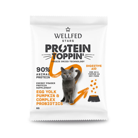 WellFed Freeze Dried Protein Toppin' Συμπλήρωμα Διατροφής Γάτας με Κολοκύθα & Αυγό 6gr
