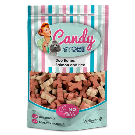 Vadigran Candy Duo Bones Μαλακές Λιχουδιές με Σολομό & Ρύζι για Σκύλους 180gr