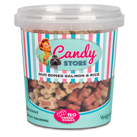 Vadigran Candy Duo Bones Μαλακές Λιχουδιές με Σολομό & Ρύζι για Σκύλους 500gr