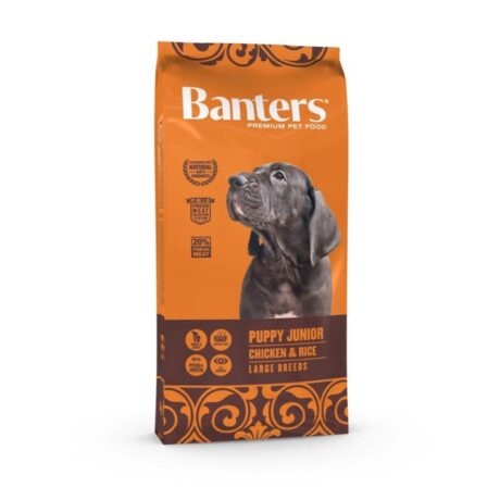 Banters Puppy Junior Large Breed Chicken & Rice Ξηρά Τροφή Κουταβιού με Κοτόπουλο & Ρύζι 15kg