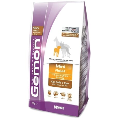 Gemon Adult Mini Ξηρά Τροφή για Σκύλους με Κοτόπουλο & Ρύζι 20kg