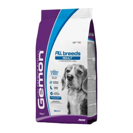 Gemon Adult All Breeds Ξηρά Τροφή για Σκύλους με Τόνο & Ρύζι 3kg