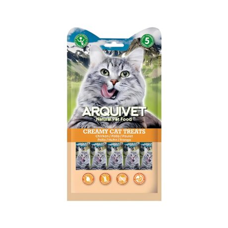Arquivet Κρεμώδες Λιχουδιά Γάτας με Κοτόπουλο 5x14gr