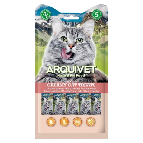 Arquivet Κρεμώδες Λιχουδιά Γάτας με Τόνο & Σολομό 5x14gr