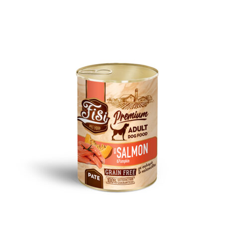 Fisi Dog Adult Σολομός με Κολοκύθα Πατέ 400gr