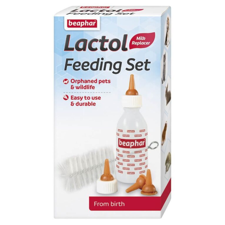 PETHELLAS_BEAPHAR LACTOL FEEDING ΣΕΤ (Mπιμπερό,Βούρτσα+4 πιπίλες)
