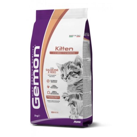 Gemon Ξηρά Τροφή για Γατάκια με Σολομό & Ρύζι 2kg