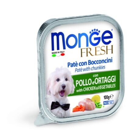 Monge Adult Κονσέρβα Σκύλου με Κοτόπουλο και Λαχανικά 100gr