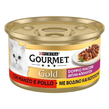 Purina Gourmet Double Pleasure Κοτόπουλο / Βοδινό 85gr