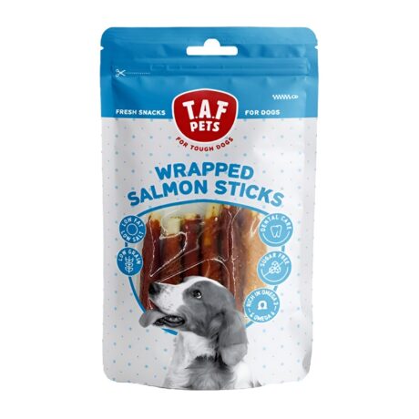 Taf Pets Λιχουδιά Σκύλου Τυλιχτοί Ράβδοι Σολομού 75gr