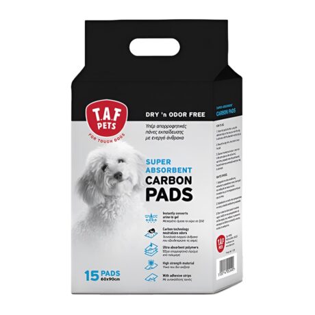 Taf Pets Εκπαιδευτικές Πάνες με Ενεργό Άνθρακα 60x90cm 15τμχ
