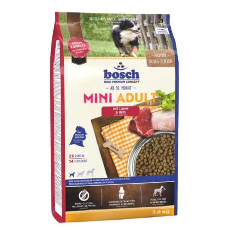 Bosch Adult Mini Lamb & Rice Ξηρά Τροφή Σκύλου 3kg