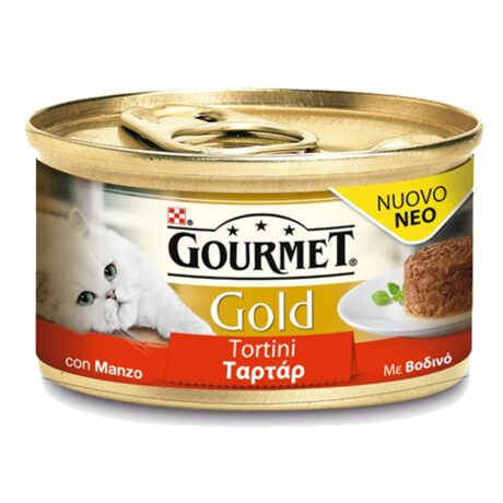 Purina Gourmet Gold Κονσέρβα Γάτας Ταρτάρ με Βοδινό 85gr
