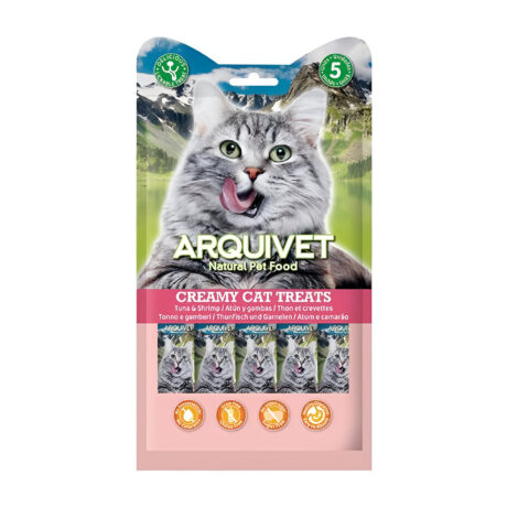 Arquivet Κρεμώδες Λιχουδιά Γάτας με Τόνο & Γαρίδες 5x14gr