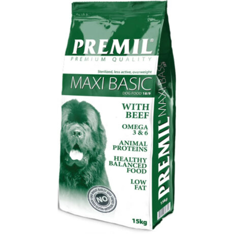 Premil Premium Maxi Basic Ξηρά Τροφή Σκύλου με Βοδινό 15kg