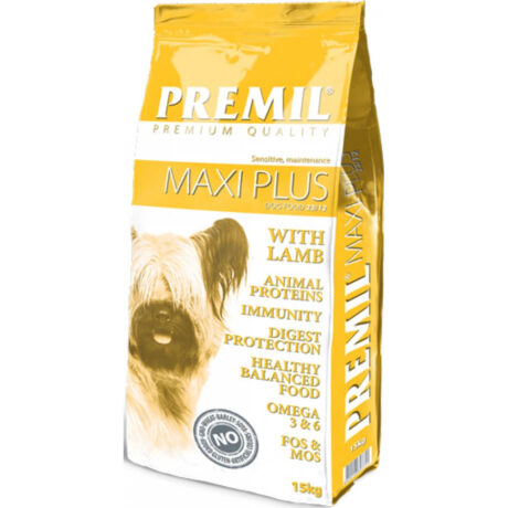 Premil Premium Maxi Plus Ξηρά Τροφή Σκύλου με Αρνί 15kg