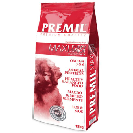 Premil Premium Maxi Puppy Junior Ξηρά Τροφή Σκύλου με Κοτόπουλο 15kg