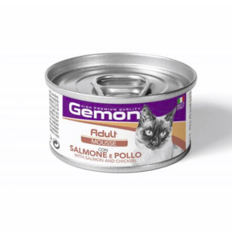 Gemon Cat Mousse Adult Salmon & Chicken Κονσέρβα Γάτας Μους Σολομού & Κοτόπουλο 85gr