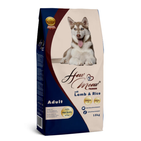 How Meow Adult Ξηρά Τροφή Σκύλου με Αρνί & Ρύζι 15kg