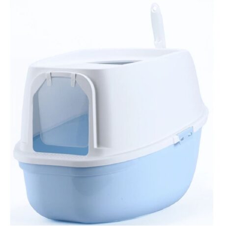 Glee Chloe Blue & White Κλειστή Λεκάνη, Τουαλέτα Γάτας 40.7x41.5x61cm
