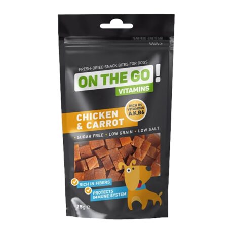 On The Go Vitamins Λιχουδιές με Κοτόπουλο & Καρότα 25gr