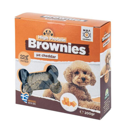 MBF High Protein Brownies Μπισκότα Σκύλου με Cheddar 200gr