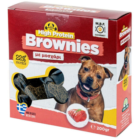 MBF High Protein Brownies Μπισκότα Σκύλου με Μοσχάρι 200gr