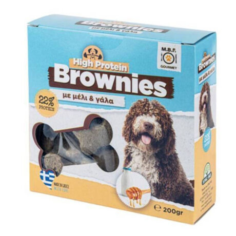 MBF High Protein Brownies Μπισκότα Σκύλου με Μέλι & Γάλα 200gr