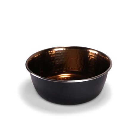 Vadigran Selecta Black & Hammered Copper Μπολ Φαγητού & Νερού 1.89lt