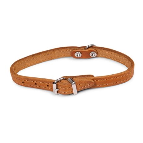 Vadigran Περιλαίμιο Δερμάτινο Κονιάκ XSmall 32cm/12mm