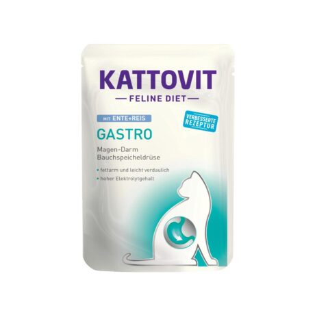 Kattovit Gastro Duck & Rice Υγρή Τροφή Γάτας με Πάπια & Ρύζι 85gr
