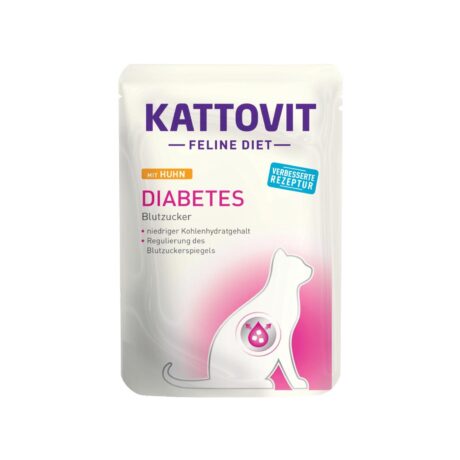 Kattovit Diabetes Chicken Υγρή Τροφή Γάτας με Κοτόπουλο 85gr