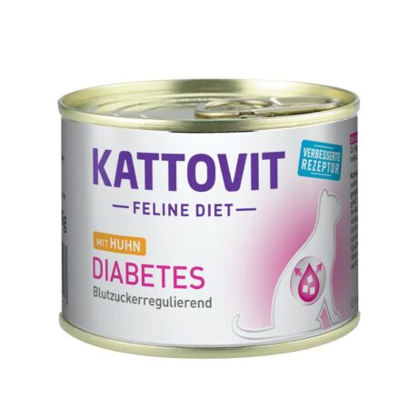 Kattovit Diabetes Chicken Κλινική Κονσέρβα Γάτας με Κοτόπουλο 185gr