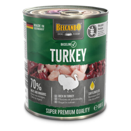 Belcando Baseline Υγρή Τροφή Σκύλου με Γαλοπούλα, Κρέας και Συκώτι Χωρίς Σιτηρά σε Κονσέρβα 800gr