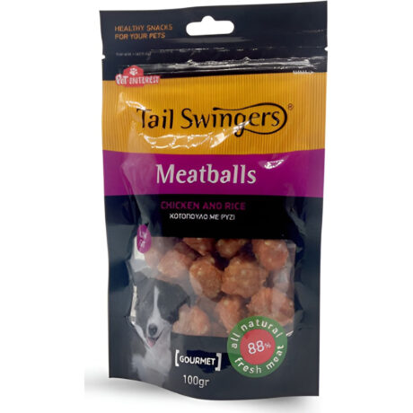 Tail Swingers Σνακ Κεφτεδάκια με Κοτόπουλο & Ρύζι 100gr