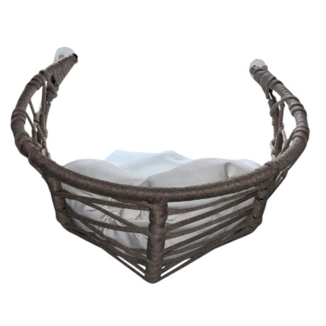 Pawcare Πλεκτό Κρεβάτι Παραθύρου Για Γάτες Καφέ 56x40cm