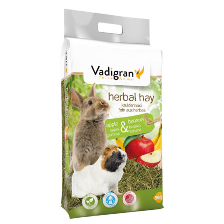 Vadigran Hay & Herbs Fruit Apple & Banana Σανός με Μήλο & Μπανάνα 500gr