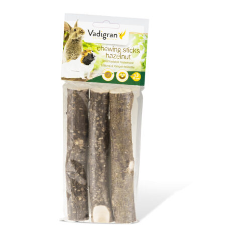 Vadigran Chewing Sticks Hazelnut Στικς Φουντουκιάς για Μικρά Τρωκτικά 3τμχ 15cm