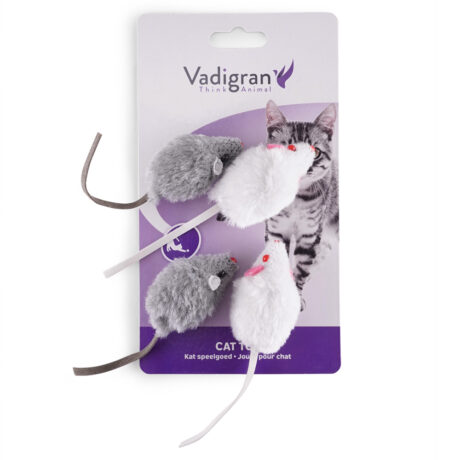 Vadigran Παιχνίδι Γάτας Ποντίκια Κοντότριχα 4τμχ 5cm