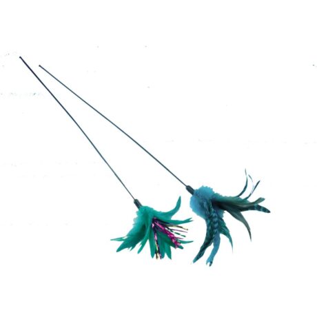 Vadigran Fishing Rod Green Feather Παιχνίδι Γάτας 50cm