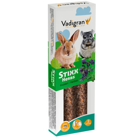 Vadigran Stixx Rabbit & Chinchilla Herbs Στικς με Βότανα για Κουνέλια & Τσιντσιλά 2τμχ 100gr