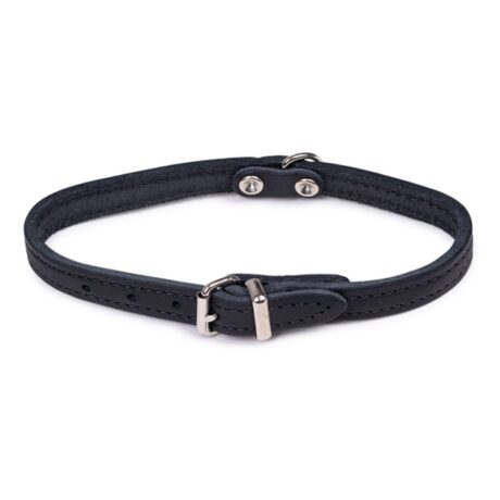 Vadigran Περιλαίμιο Δερμάτινο Μαύρο Medium/Large 47cm/18mm